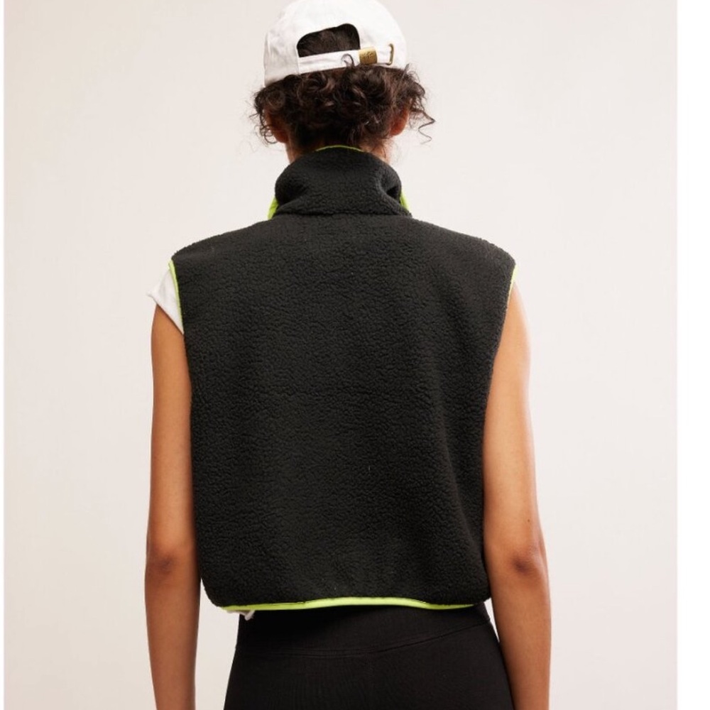 Free People Black Vest with Blue and Neon Highlights - Picture 7 of 16